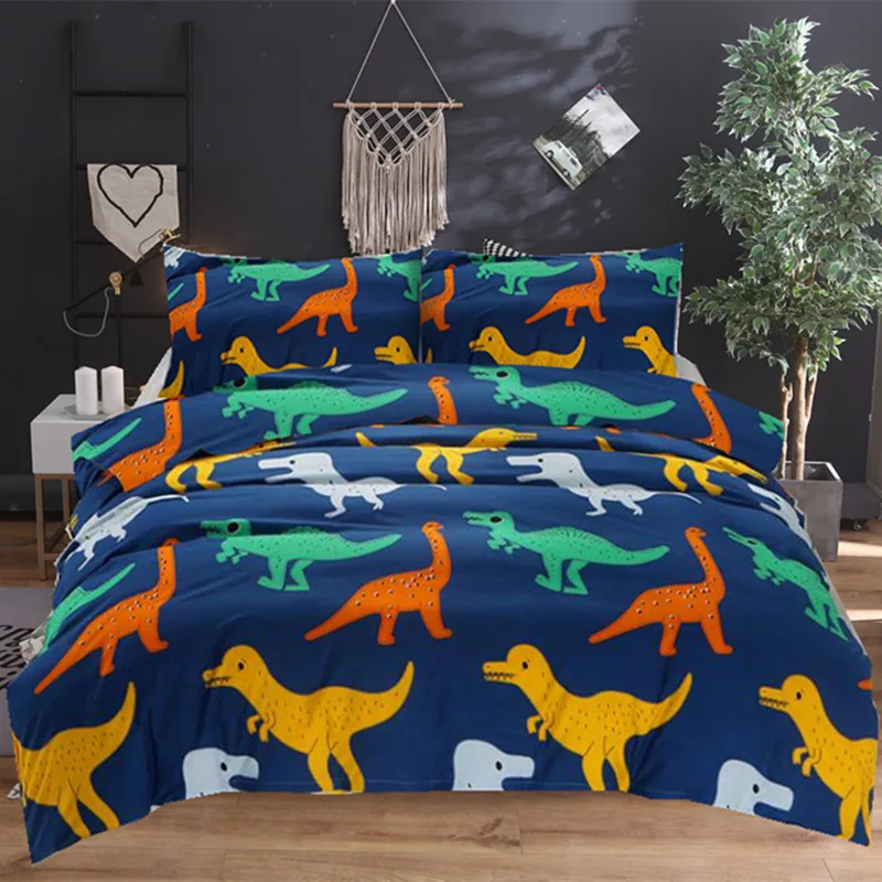 

Bohemia 3d dinosaur bedding sets twin size kids duvet cover set queen king size 2/3 pcs Cartoon Bedlinen