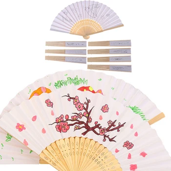 

Handmade DIY Blank Paper Fan For Children Painting Kindergarten Funny Creative Drawing Toys