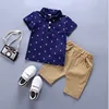 Newborn summer baby boys clothes set infants top+shorts 2 pieces toddler clothing set casual cotton boys clothes