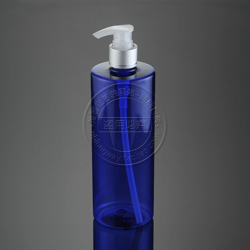 500ML Blue PET Bottle, Skin Care Cream Packaging Bottle With Lotion