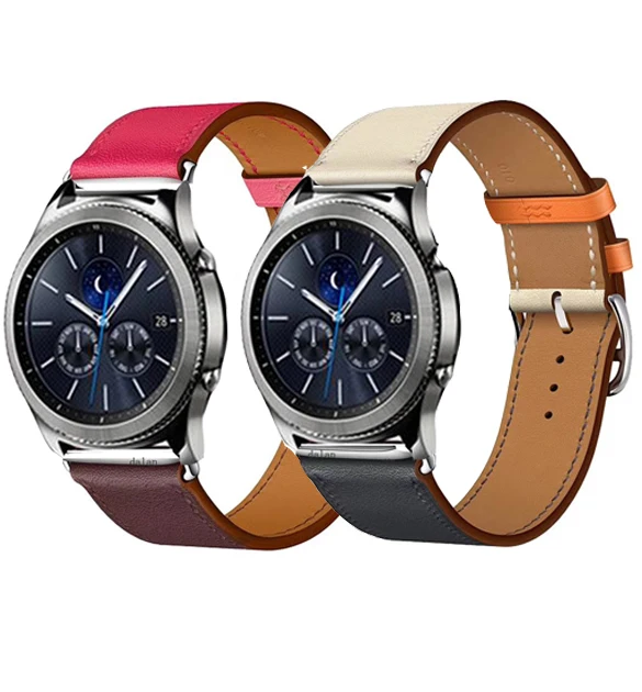 Кожаный huawei gt 2 для samsung gear S3 s2 sport Classic Forntier galaxy Watch 42 мм 46 ремешки 22 20 ремешок huami amazfit