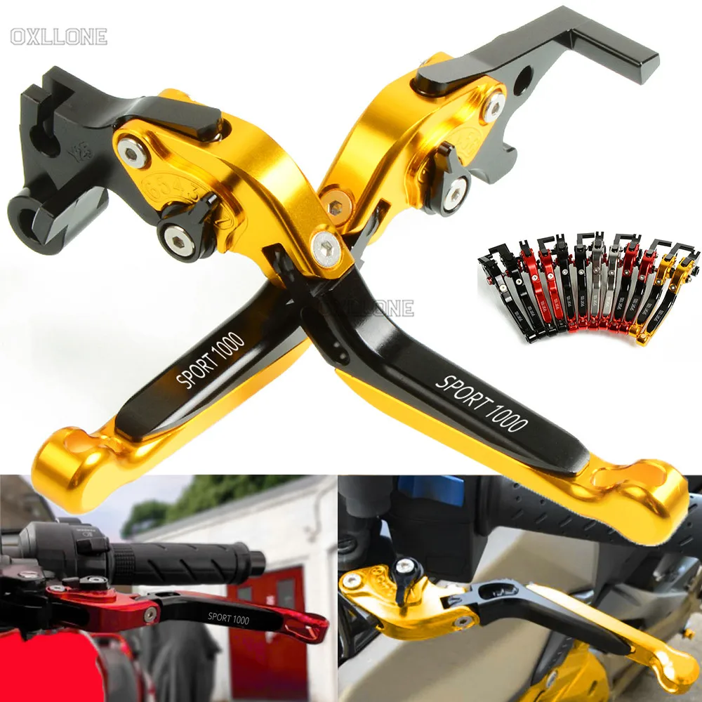 

Up with logo Motorcross For Ducati SPORT 1000 2006-2009 CNC Motorcycle Adjustable Brake Folding Extendable Clutch Levers Set