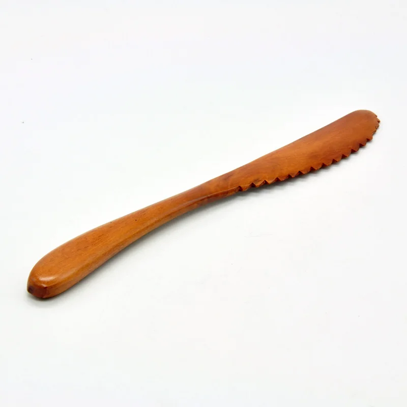 2Pcs/lot Wood Cake Serving Knife Safe Fruit Cutter Japanese Kitchen