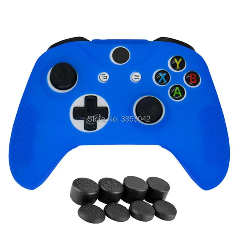 9 in 1 Soft Silicone Rubber Skin Gamepad Protective Case Cover for Microsoft Xbox One S Controller (11)