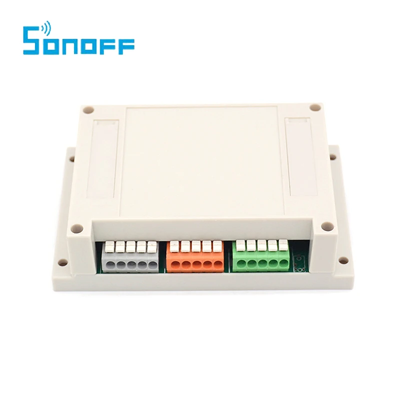 imágenes para WIFI Smart Switch Sonoff 4CH 4-Gang 4 way wireless Interruptores de Montaje En Carril Din Domótica encendido/apagado a distancia 10A/2200 W imágenes para WIFI Smart Switch Sonoff 4CH 4-Gang 4 way wireless Interruptores de Montaje En Carril Din Domótica encendido/apagado a distancia 10A/2200 W
