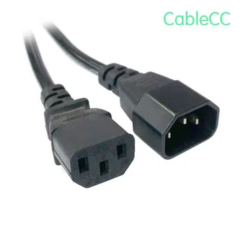 

10pcs/ 6ft 1.8m Male to Female PC Power Extension Cord Cable Wire IEC320 C13 to C14