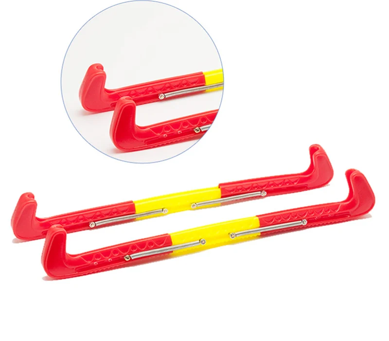 1 زوج قصيرة المسار سرعة التزلج شفرة إطار الطريق سرعة أحذية البلاستيك شفرة الحرس حامي غطاء عدم الانزلاق تجولها 42 سنتيمتر