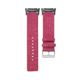 

Canvas Wristband Strap Replacement Watch Band for Samsung Gear Fit 2 Pro R360 R350 R365 -Drop