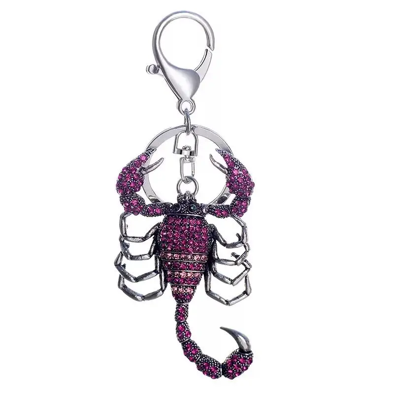Creative new crystal Scorpions keychain personalized pendant male car