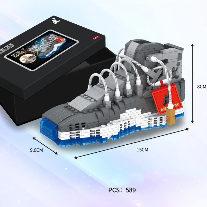 Популярные спортивные баскетбольные кроссовки AJ11 Мини Блок Ручка Контейнер Строительные кирпичи модель образования игрушки коллекция для подарков