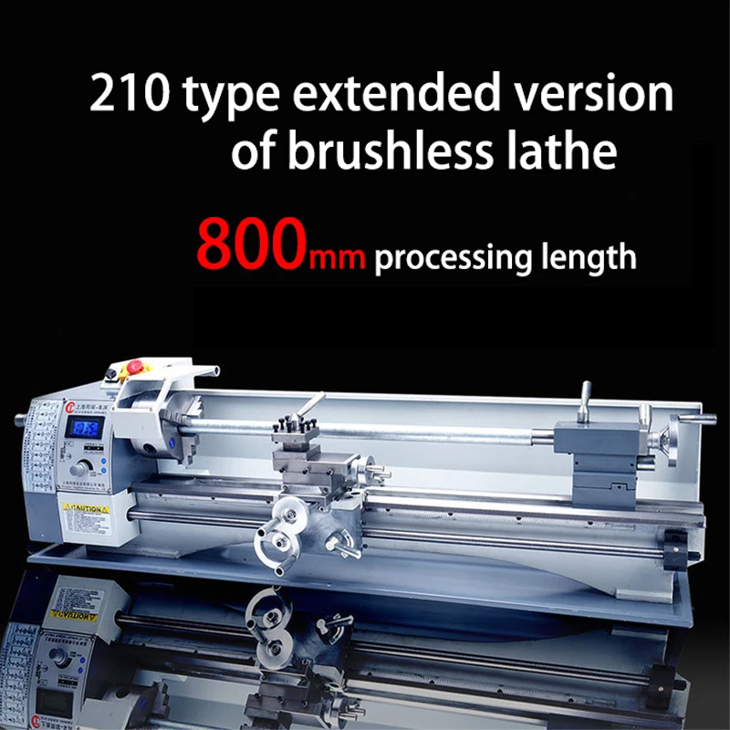 

LISM Extended bench lathe brushless motor lathe 220V Stainless Steel 750W Household DIY variable speed mini metal lathe machine