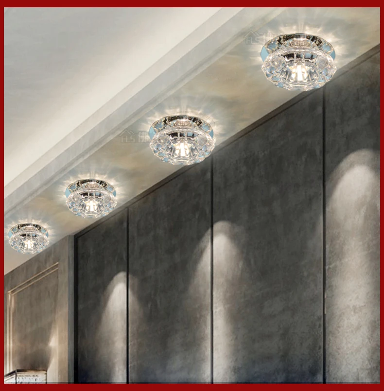 1 шт. LED-лампа для освещения коридоров крыльца лампа кристалл потолочный светильник отверстие комнаты лампа 3 Вт SD126