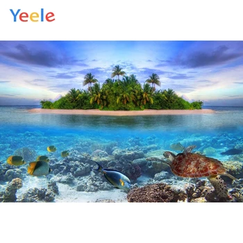 

Yeele Vinyl Sea Fish Island Water Travel Wedding Photography Background Birthday Party Photographic Backdrop Photo Studio