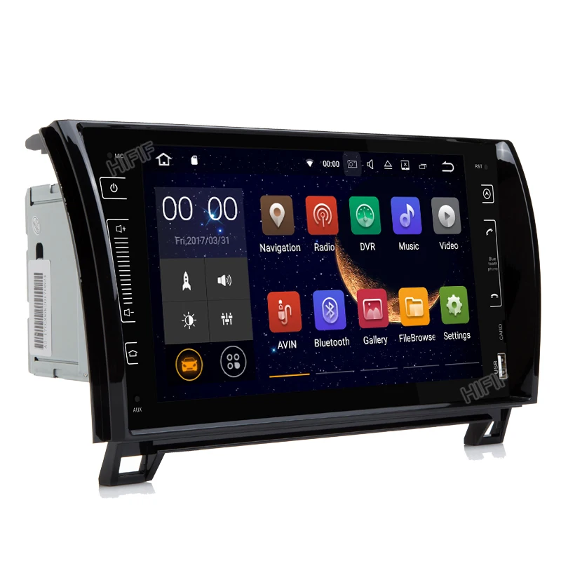 Perfect HIFIF 9" Android 7.1.2 Car Radio Audio GPS Navigation Central Multimedia for Toyota Sequoia Tundra 2007 2008 2009 2010 2011 2012 2