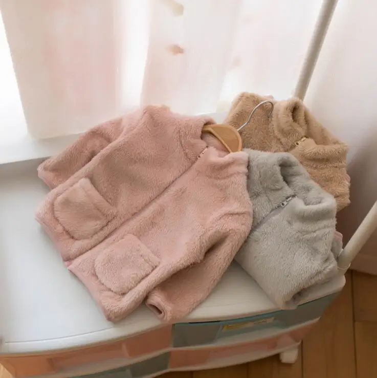 

2019 New Arrival Girls Fur Coat Autumn Winter Full Sleeve Fashion Girls Jacket 1-6 Years PV601