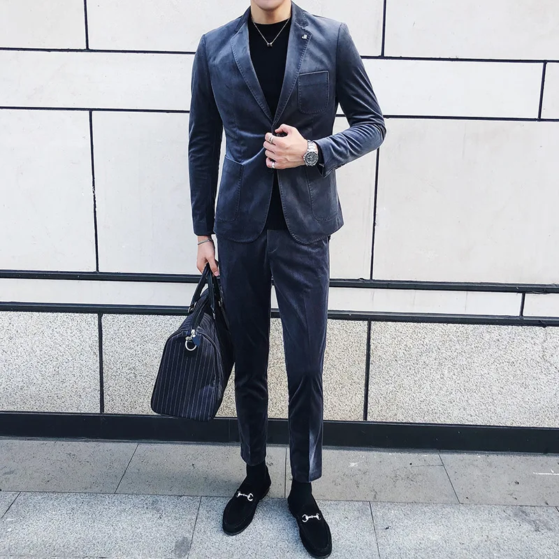 Birtish Стиль мужской костюм Slim Fit Винтаж мужские костюмы дизайнеры 2018 вечерние с