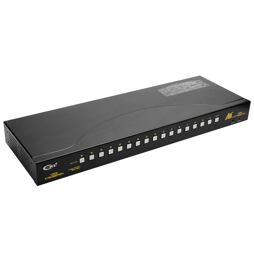 USB KVM Switch VGA 16 Port with Cables, PC Monitor