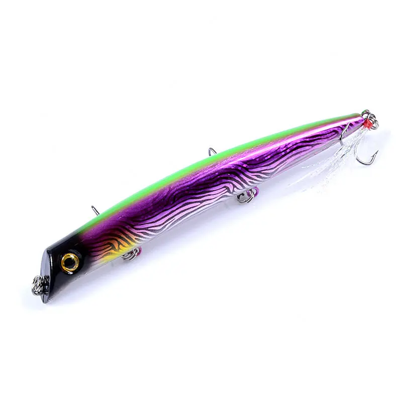 1 шт. 128 мм 15,4 г 6 # крючки искусственная приманка PESCA рыболовные приманки 3D Цветные снасти верхний водный Поппер воблер для рыбалки Crankbait|Наживки| | АлиЭкспресс