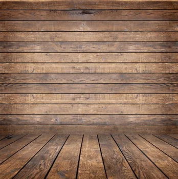 

HUAYI Brown Wood Floor Art Fabric Wood Planks Backdrop Newborn Backdrop D-4926