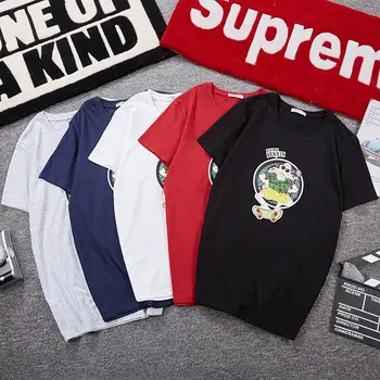 

Summer Plus size fat guys men loose tops tees O-neck cotton short-sleeve Casual print t-shirt M-8XL 9XL 10XL 150 cm hiphop