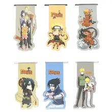 6 шт. Наруто Саске Аниме магнитная закладка Мультфильм Закладка-магнит ребенок ученик каваи подарок закладки для офиса Канцтовары