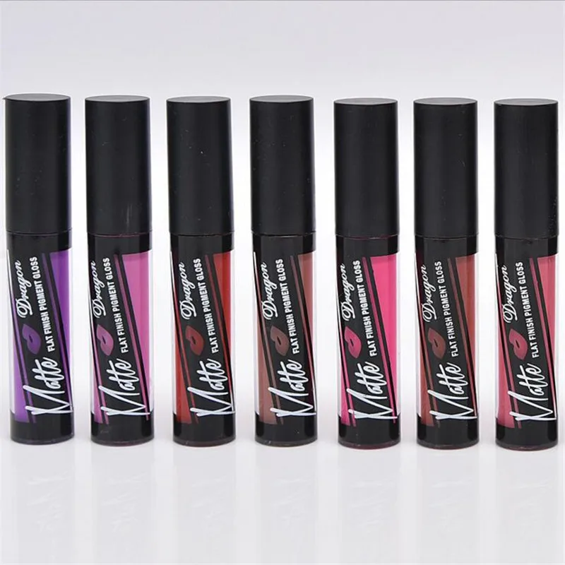 12 color Lip Gloss Matte Flat Finish Matte Pigment Lip Balm Liquid