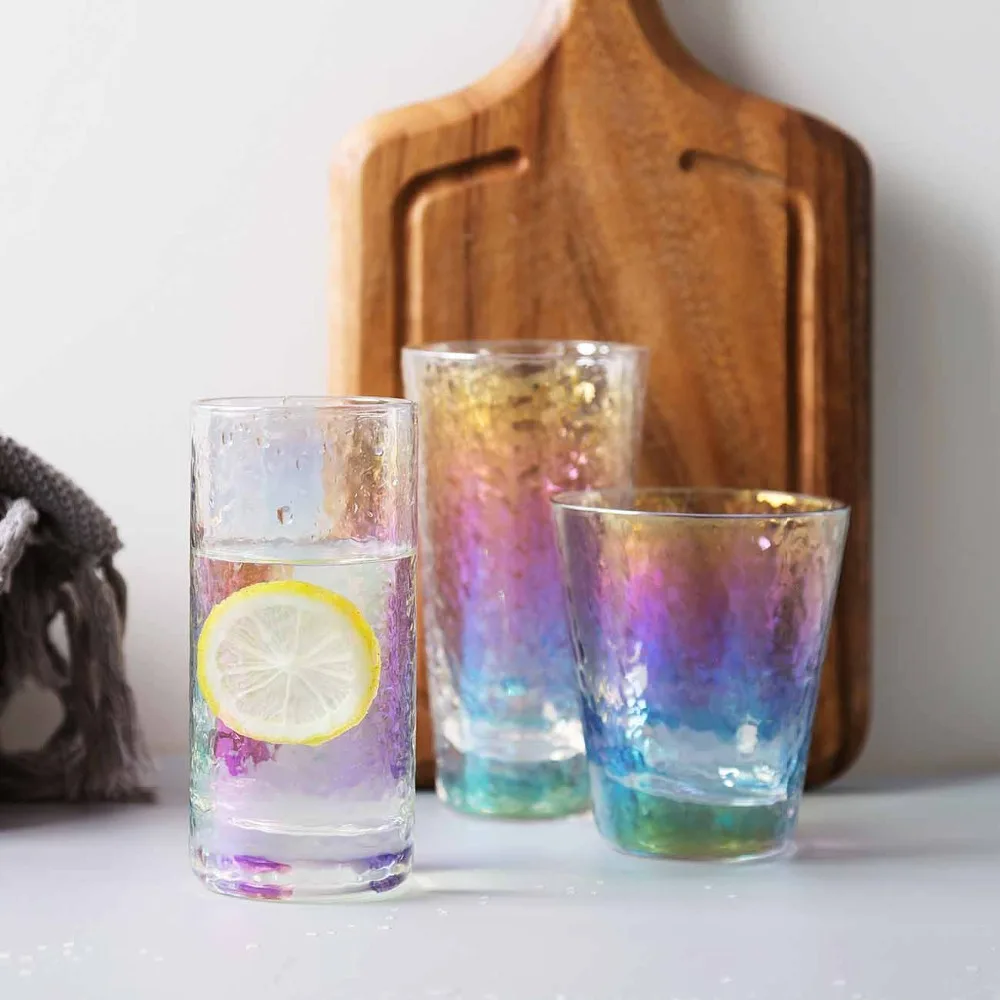 

OTHERHOUSE Creative Glass Cup Drinkware Transparent Drink Cup Milk Cups Coffee Teacup Healthy Wine Beer Glass Cups