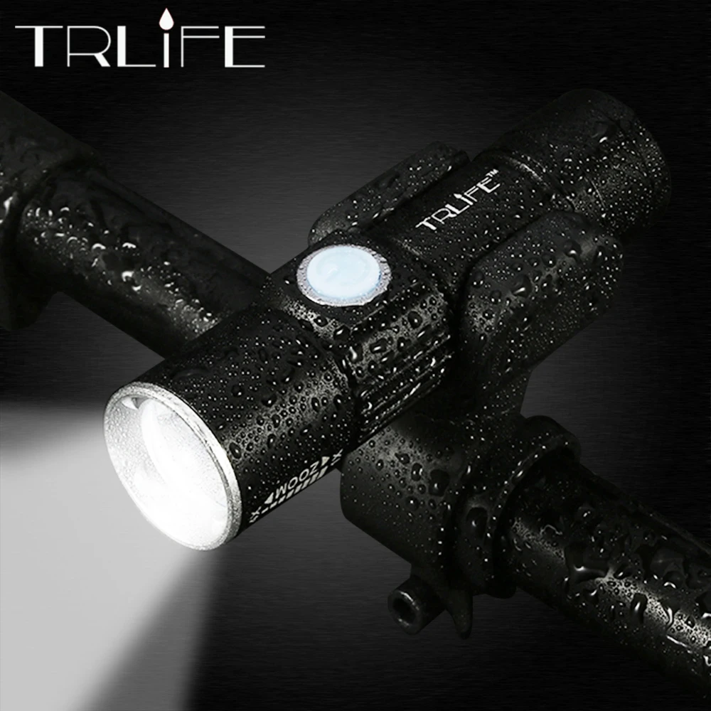 

3800 Lumen Built-in Battery USB Rechargeable Bike Light 3modes Bicycle Front LED Flashlight Lamp Zoom Cycling Lights for Fishing