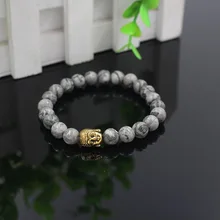 Faitheasy популярные украшения натуральная карта камень ручной струны бусины голова Будды Йога Энергетический Браслет