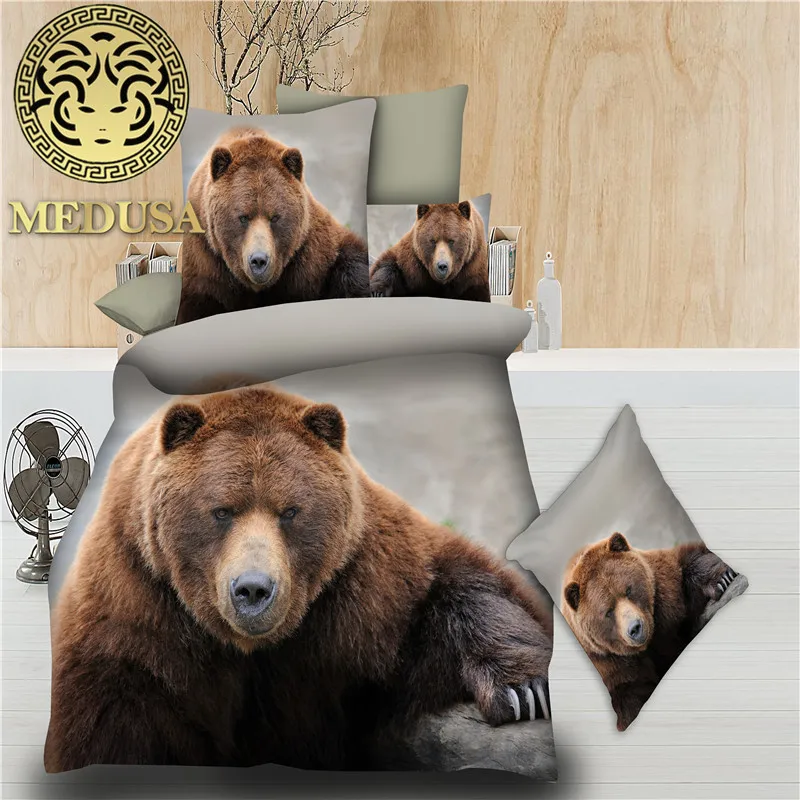 

Medusa 2018 fantastic 3d animals children bedding set queen size duvet cover flat sheet pillow cases