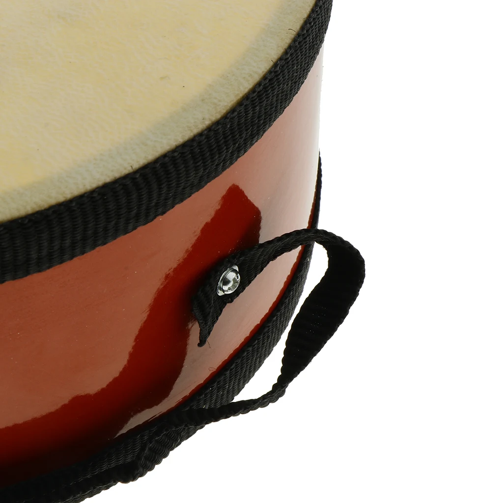 Tooyful Exquisite Wood Indian Hand Drum Double Side with Mallet Beater for Children Musical Toy Gift