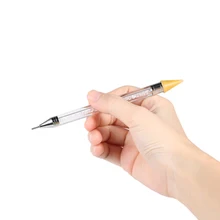 1 шт. ручка для дизайна ногтей со стразами двойные разные наконечники самоклеющиеся наконечники для ногтей пинцет для захвата страз Маникюр восковая ручка