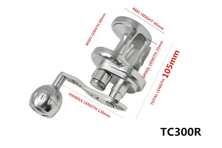 Carretel de Pesca Liga de Alumínio Carretel de Pesca de Água Topline Enfrentar Lento Jigging Roda Cnc Metal Completo Jig de Água Salgada Barco Carretel 4.9: 1 29 roda cnc liga de alumínio metal completo