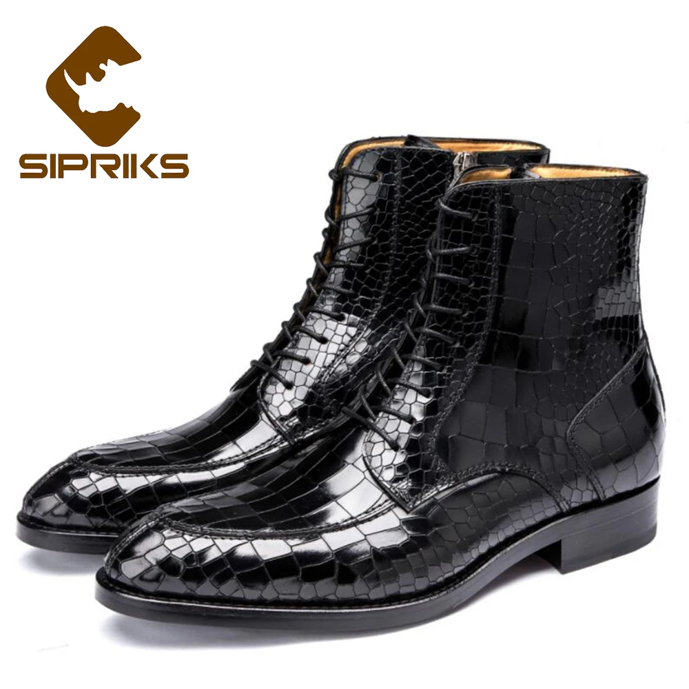 mens black dress boots with zipper