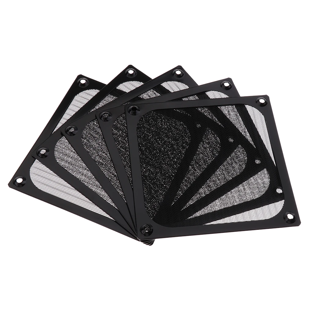 Stainless Mesh Filter Fan 5pcs 120mm Dustproof Case Fan Dust Filter Guard Grill Protector Cover for PC