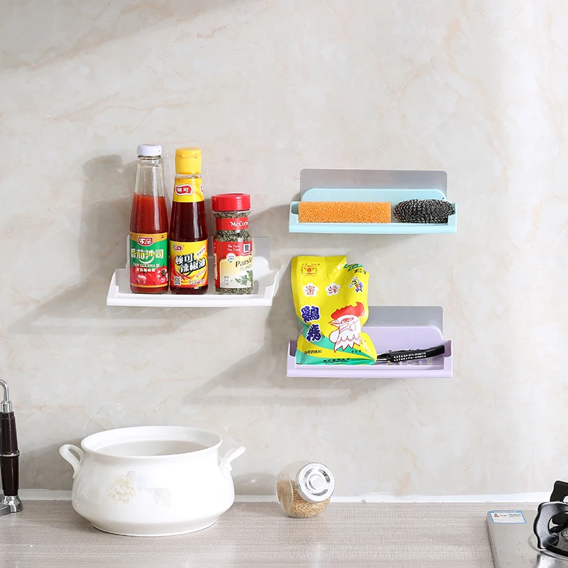 

BF040 Fashion Simple and stylish kitchen magic stick Lishui storage storage rack no trace storage shelf 22*11.5*5cm