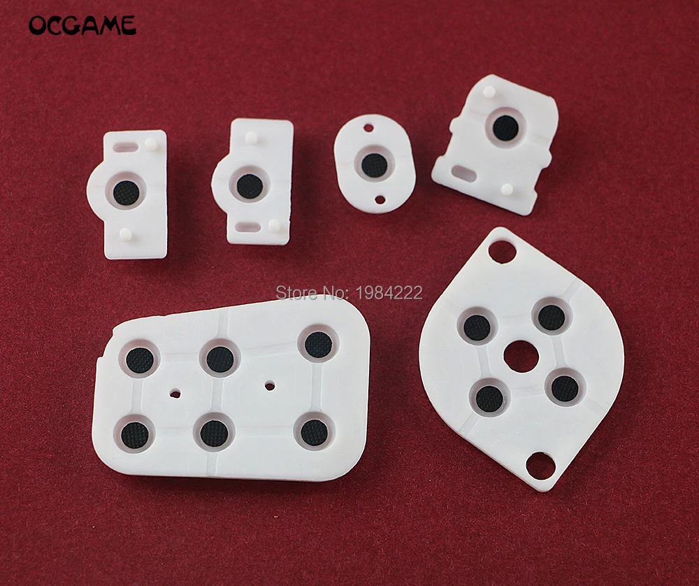 

OCGAME 100sets/lot Replacement Conductive Button Rubber Repair Parts for N64 Controller Joy Pad N 64 Silicon Pad High Quality