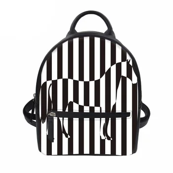 

Backpack Female 3D Zebra Animal Pattern Women Mini Backpacks for Teenager Girls Small PU Leather School Durable Rucksack