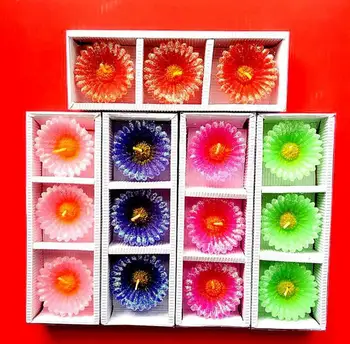 

5Set Sunflower Flower Candle Wedding Baby Shower Birthday Souvenirs Gifts Favor Packaged with PVC Box