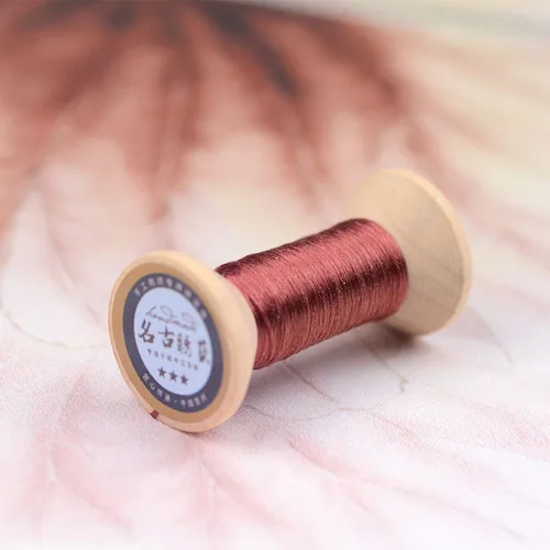 8 20 м Cinnabar Красная Вышивка Сучжоу DIY общий цвет с черными полосками филиал ручная вышивка Spiraea линия вышивки - Цвет: 8