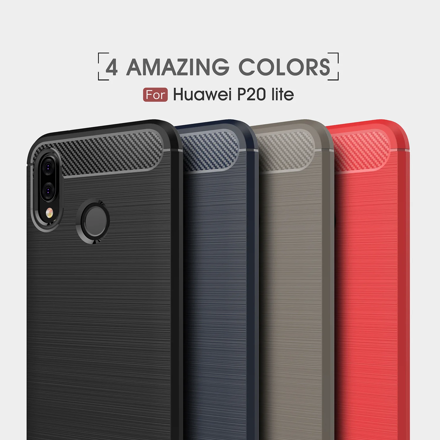 

Huawei P20 Lite Cover Shockproof Silicone Brushed Phone Case For Huawei P20 Lite Case Huawei P20 Lite Case Nova 3E Fundas 5.84"[