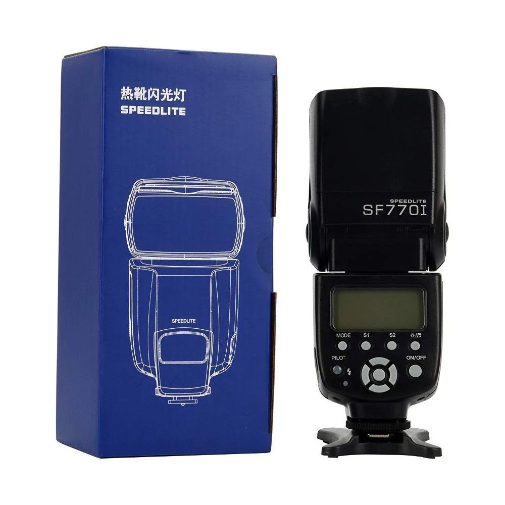 Универсальный SF770I ЖК Вспышка Speedlite для Canon Nikon Pentax Olympus Panasonic цифровые камеры