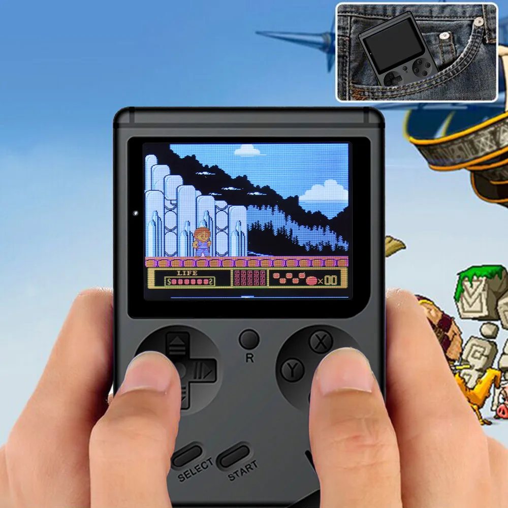 Игровые проигрыватели ретро мини портативная игровая консоль Gameboy встроенные 500 классические игры 10,4 - изображение