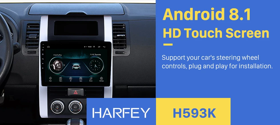 Top Harfey 2din Android 8. 10.1" Radio For 2008-2012 NISSAN X-TRAIL Dongfeng MX6 Car multimedia player GPS Nav Auto Stereo SWC 0