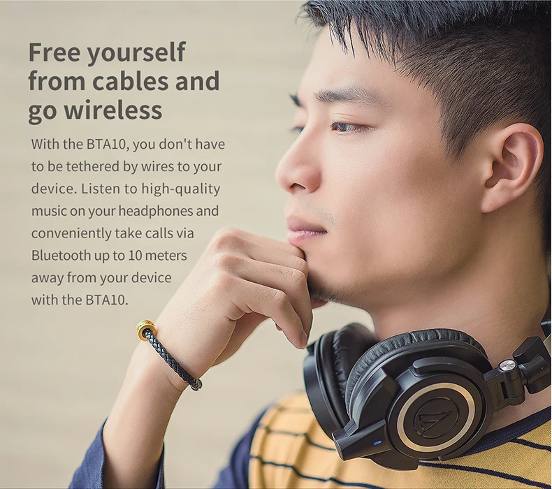FiiO BTA10 2 5 мм разъем Bluetooth 0 адаптер для Audio Technica ATH M50x усилитель с cVc шумоподавлением