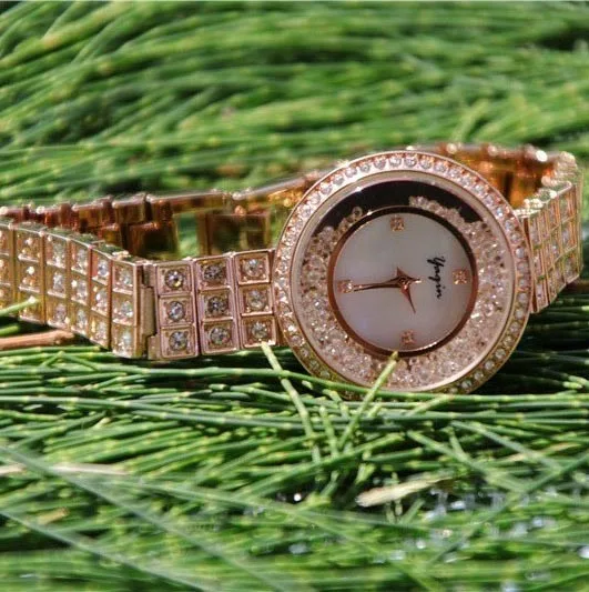 YAQIN высокого качества новые модные роскошные Брендовые женские часы diamond