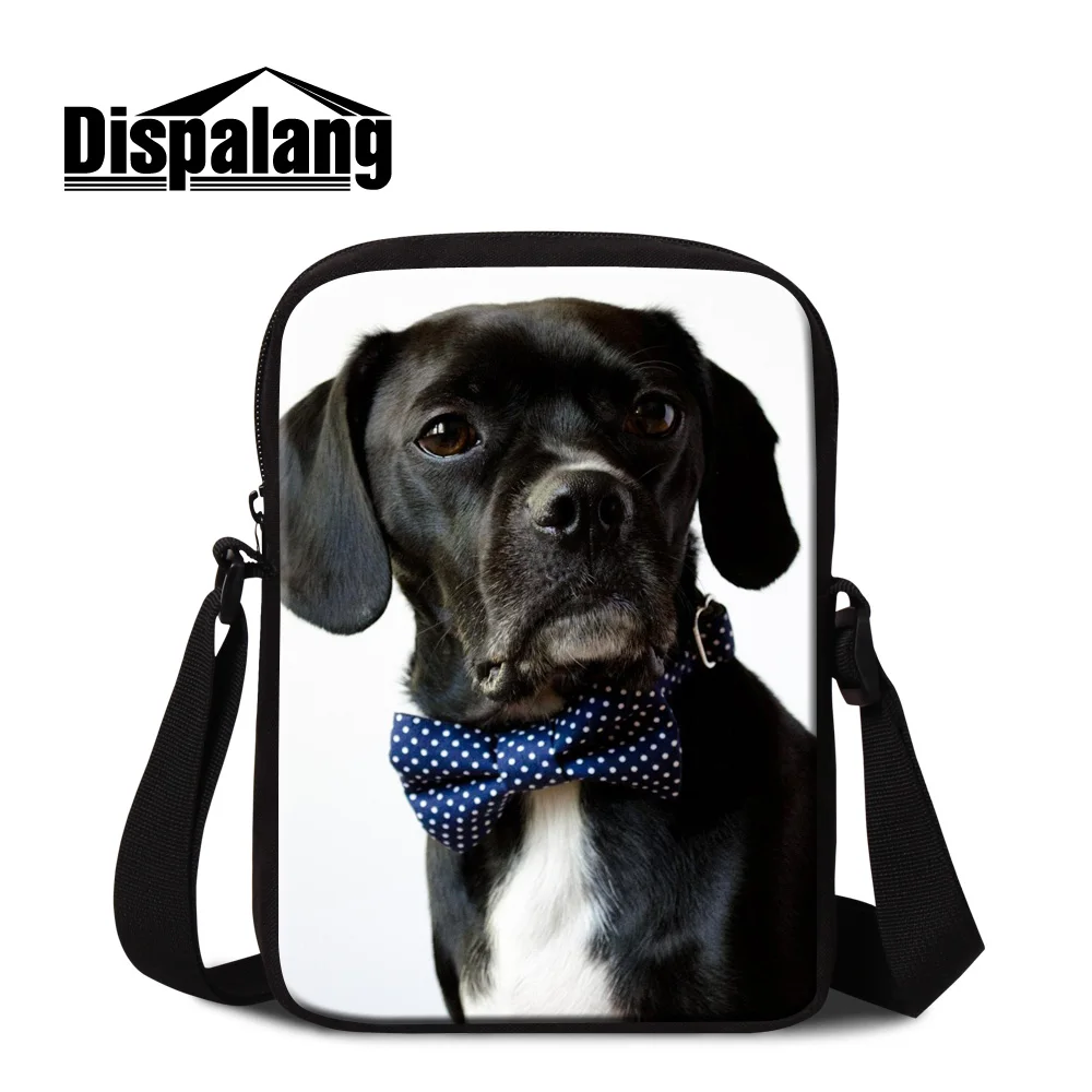 Dispalангличность индивидуальный дизайн belldog школьные сумки для школьников пес Шарпей принт женские дорожные сумки через плечо с клапаном - Цвет: Синий