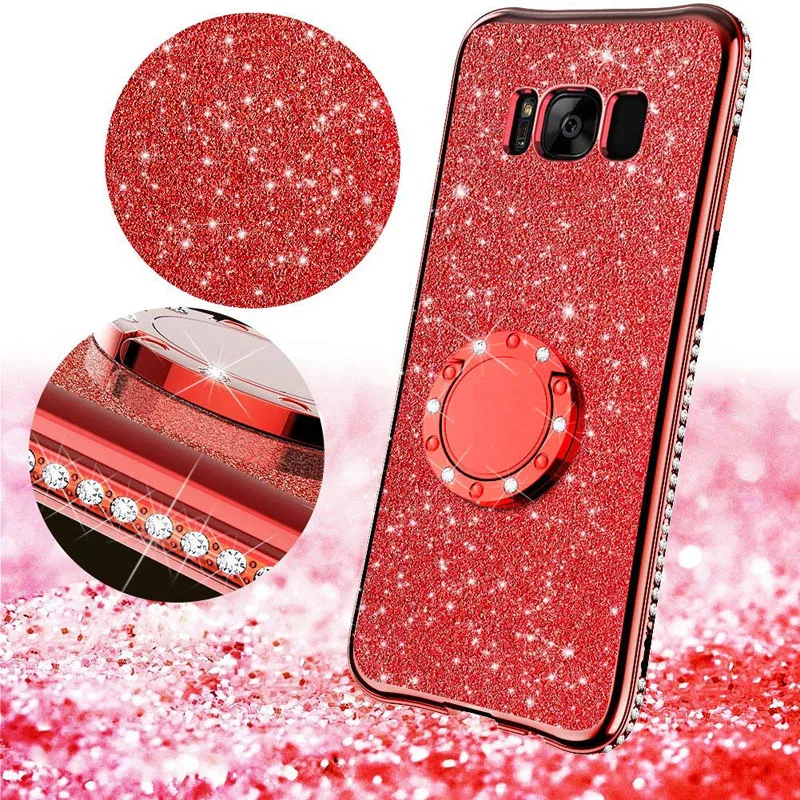 

Soft TPU Phone Case For Samsung Galaxy S9 S8 A7 A6 A8 Plus 2018 Note 9 8 S7 Luxury Plating Bling Diamond Silicone Back Cover