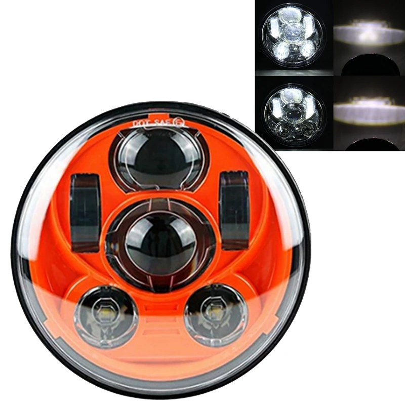 

Undoeve 1pcs 5 3/4 5.75 Inch 45W Projector LED Headlight for Motorcycles Motorcycle Led lights