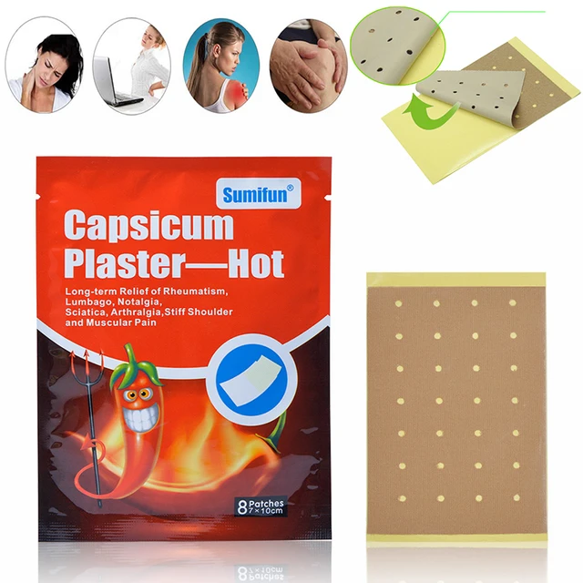 16 Pcs Capsicum Patch Pain Relief Plaster For Joint back muscle Pain